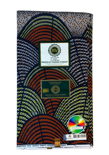 Tissus Wax Africain 100% Coton Ankara  1 à 6 yards Wax Hitarget