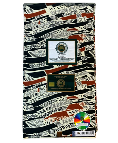 Tissus Wax Africain 100% Coton Ankara  1 à 6 yards Wax Hitarget Authentique  Collection Design Ankara Tribal