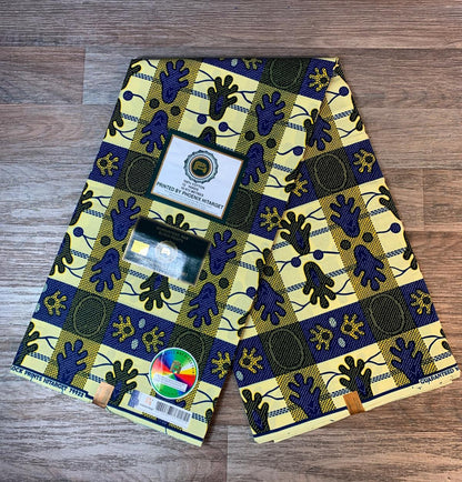 Tissus Wax Africain 100% Coton Ankara  1 à 6 yards Wax Hitarget Authentique  Collection Ankara Design