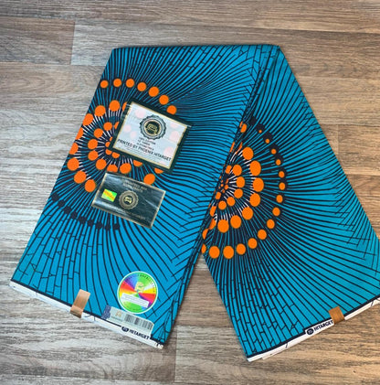 Tissus Wax Africain 100% Coton Ankara  1 à 6 yards Wax Hitarget