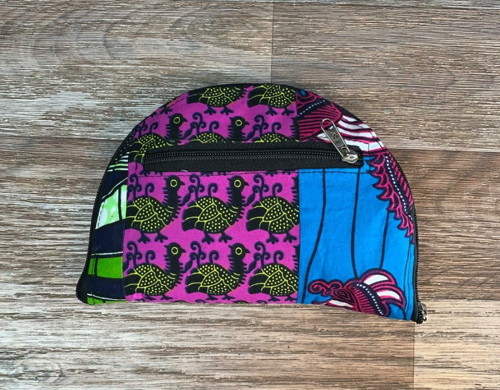 Tote Bag Patchwork En Wax. Wax 100% Coton XL Pliable avec Fermeture Éclaire. Wax de qualité supérieure