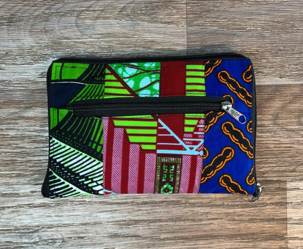 Tote Bag Patchwork En Wax. Wax 100% Coton XL Pliable avec Fermeture Éclaire. Wax de qualité supérieure