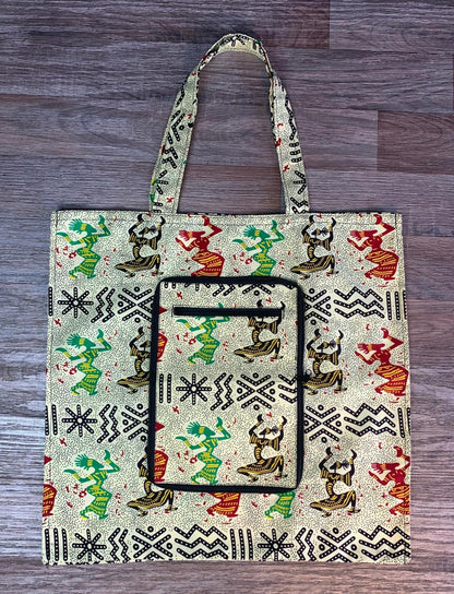 Tote Bag en Wax Carré