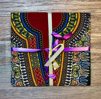 Pagnes en Wax Africain 100% Coton - 2 yards Motif : Dashiki