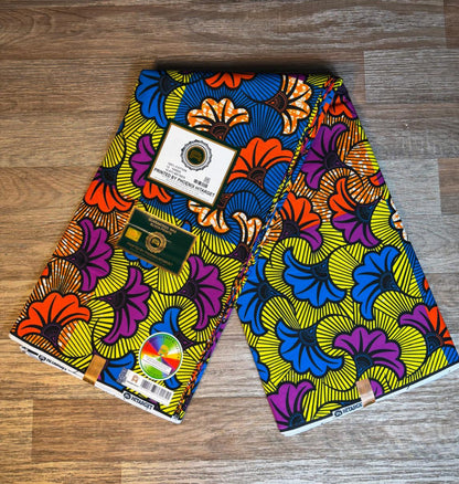 Tissus Wax  1 à 12 yards Wax Africain Wax 100 %Coton Ankara Fleur de Mariage  Coloré