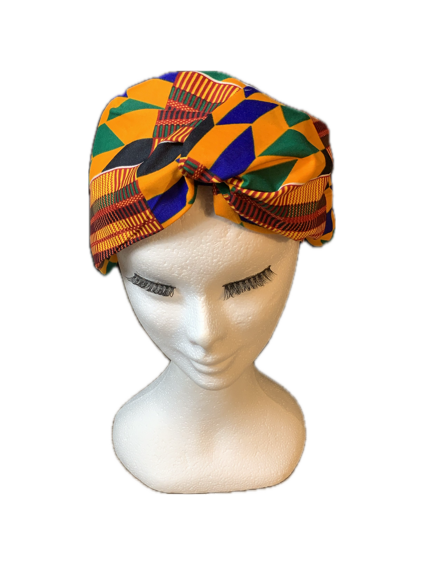 Gekreuztes Wachs-Stirnband | Modeaccessoire aus afrikanischem Stoff