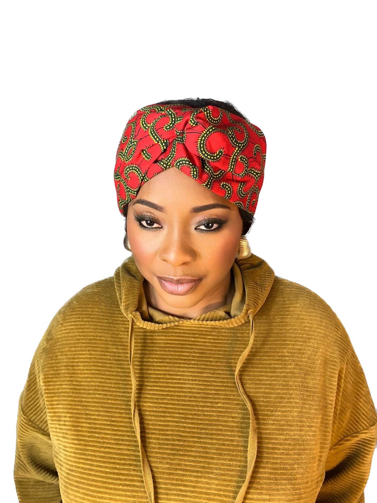 Gekreuztes Wachs-Stirnband | Modeaccessoire aus afrikanischem Stoff