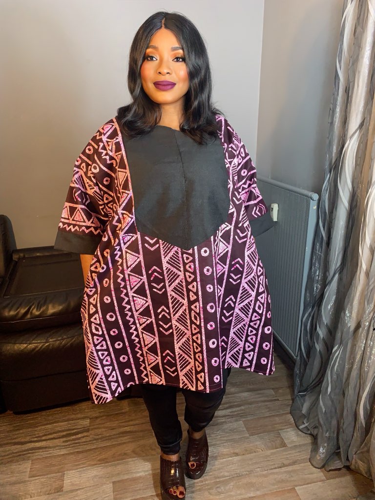 Robe Wax Achorké Rose Noir