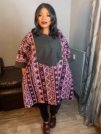 Robe Wax Achorké Rose Noir