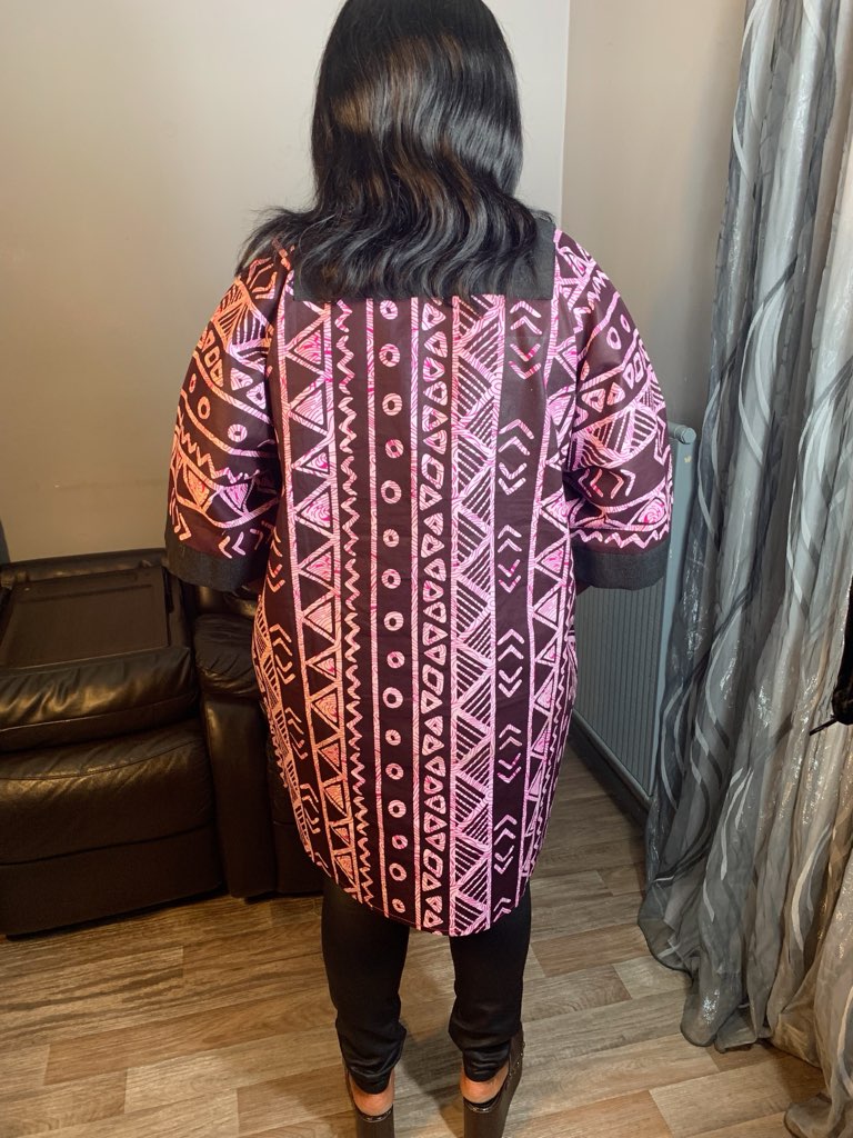 Robe Wax Achorké Rose Noir