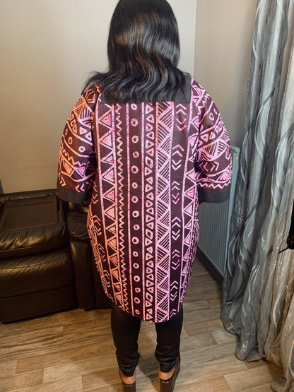 Robe Wax Achorké Rose Noir