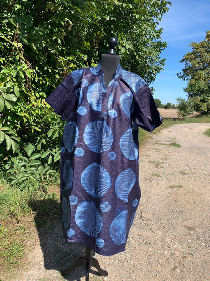 Robe Chemise Adire Tye and Dye