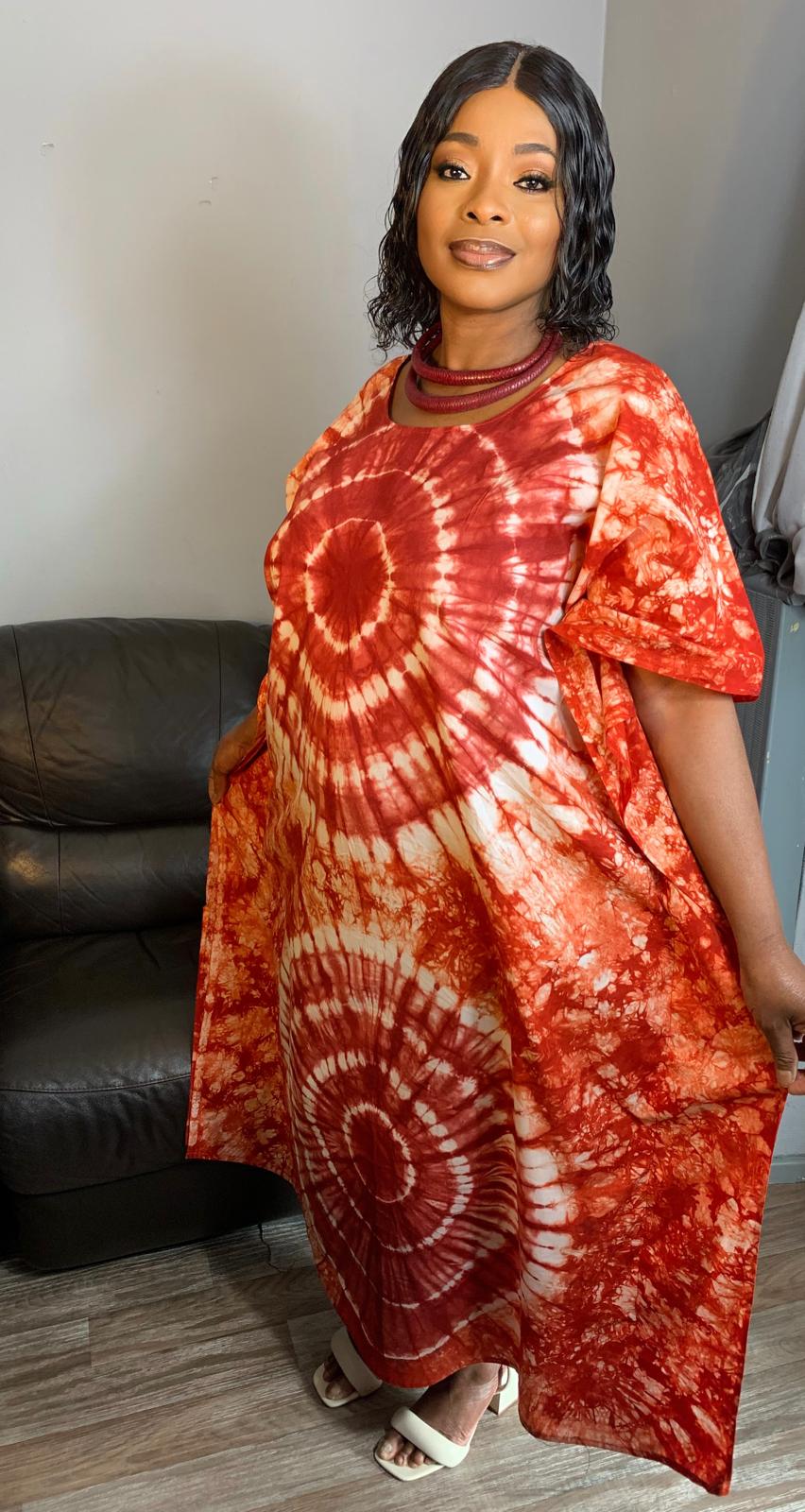 Robe Longue Batik Rouge