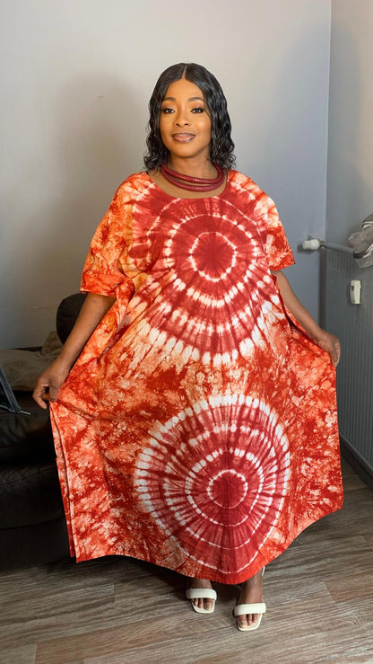 Robe Longue Batik Rouge