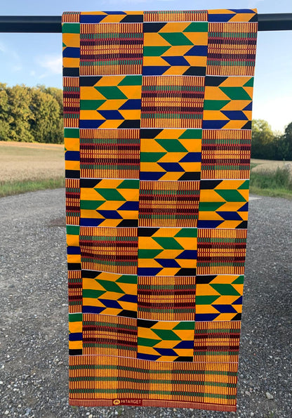 Tissus en Wax 6 Yards Marque "Hitarget" Wax Qualité Supérieure Real Wax Motif : Kente