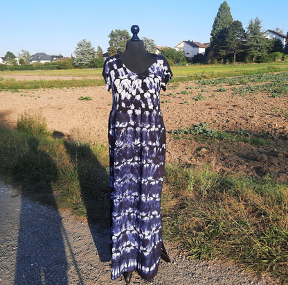 Robe T-shirt indigo Tye and Dye Adiré