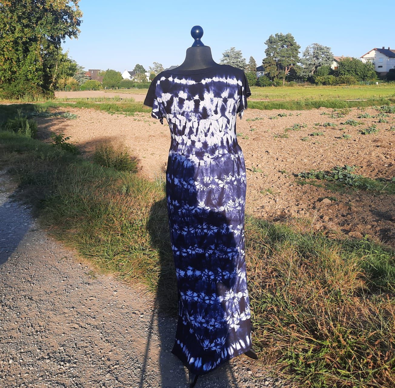 Robe T-shirt indigo Tye and Dye Adiré