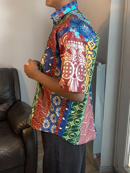 Patchwork Ankara Wax Shirts