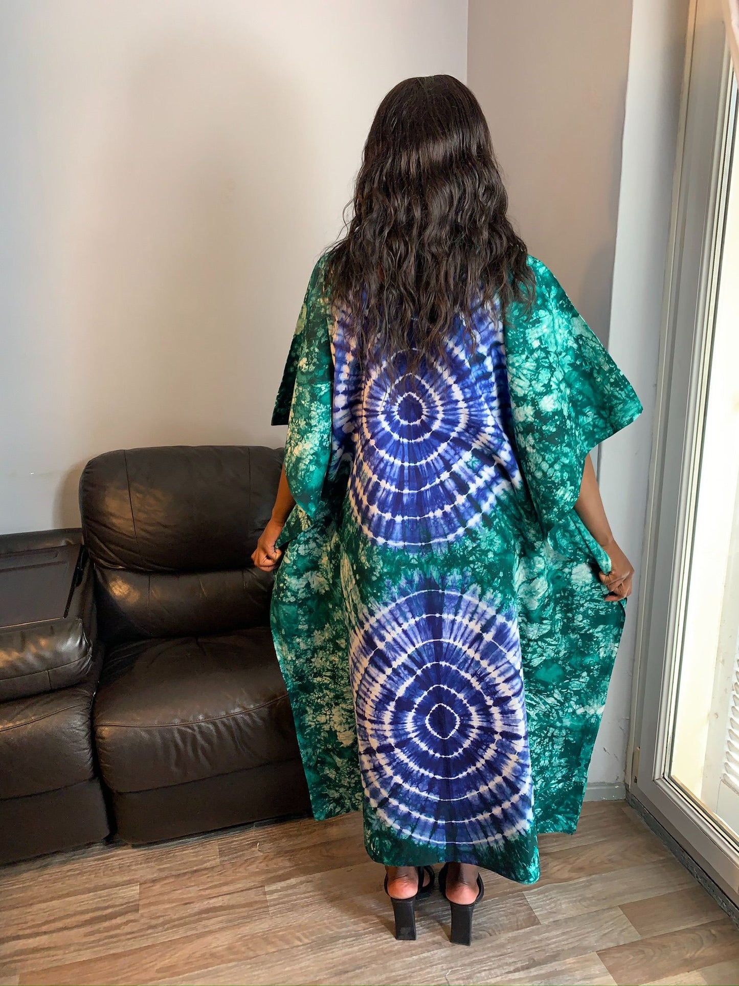 Boubou Batik Long Dress Green