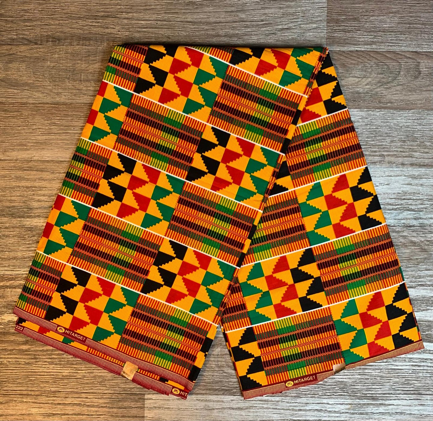 Tissus en Wax 6 Yards Marque "Hitarget" Wax Qualité Supérieure Real Wax Motif : Kente