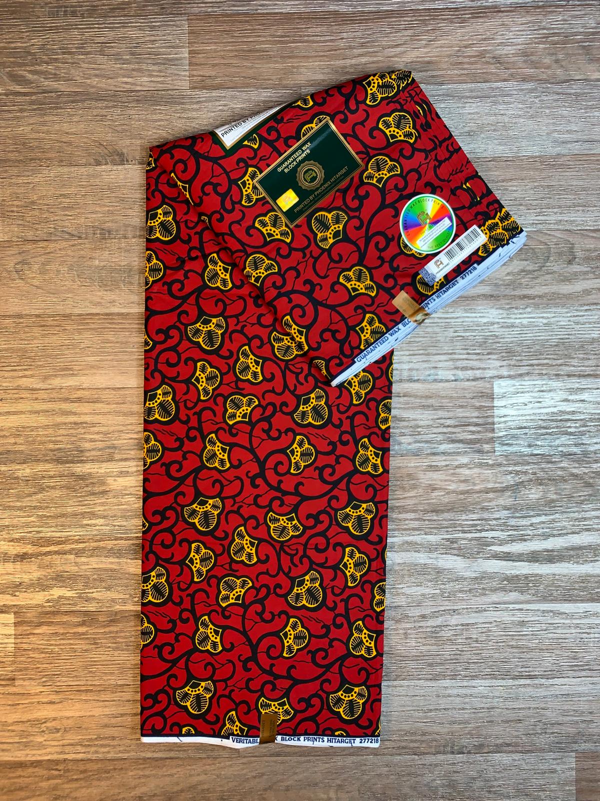 Tissus Wax Africain 100% Coton Ankara Design, 6 et 12 yard Wax Hitarget Authentique Collection