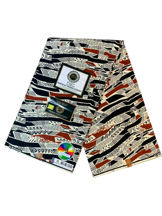 Tissus Wax Africain 100% Coton Ankara  1 à 6 yards Wax Hitarget Authentique  Collection Design Ankara Tribal
