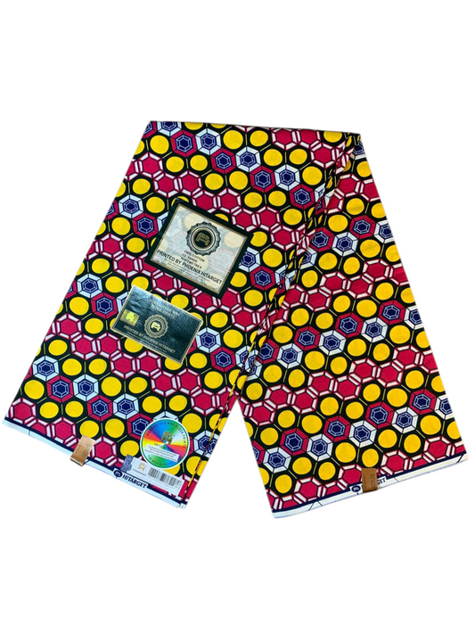 Tissus Wax Africain 100% Coton Ankara  1 à 6 yards Wax Hitarget Authentique Collection Ankara Design