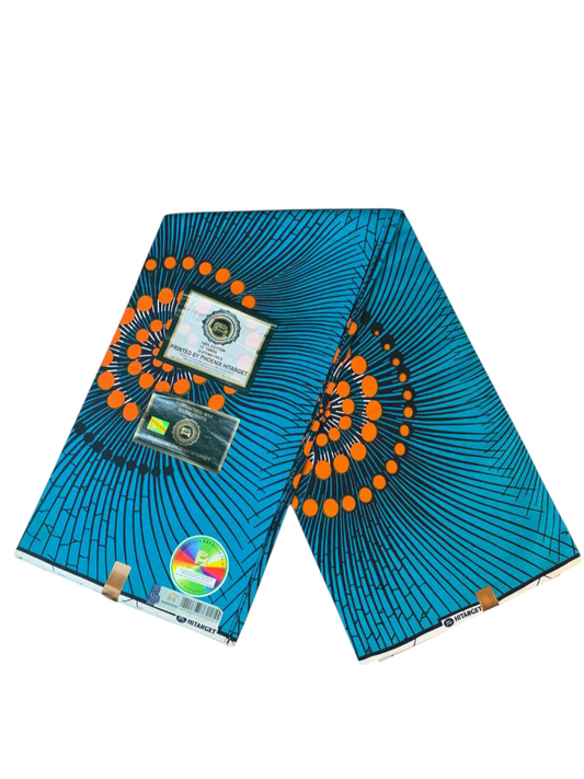 Tissus Wax Africain 100% Coton Ankara  1 à 6 yards Wax Hitarget Authentique Collection Ankara Design