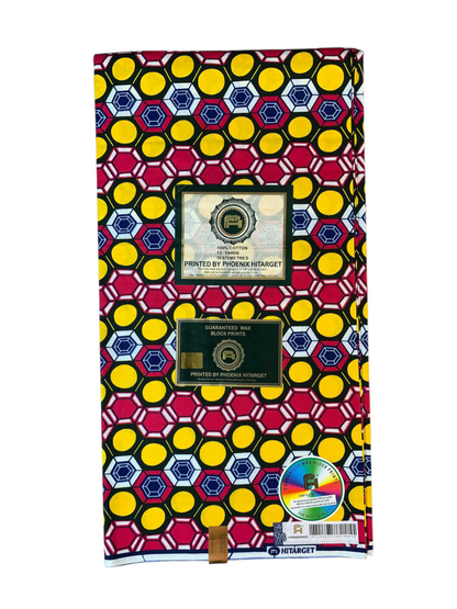 Tissus Wax Africain 100% Coton Ankara  1 à 6 yards Wax Hitarget