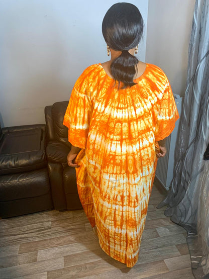 Robe Longue Batik makeba  Tye and Dye 100% Coton doux