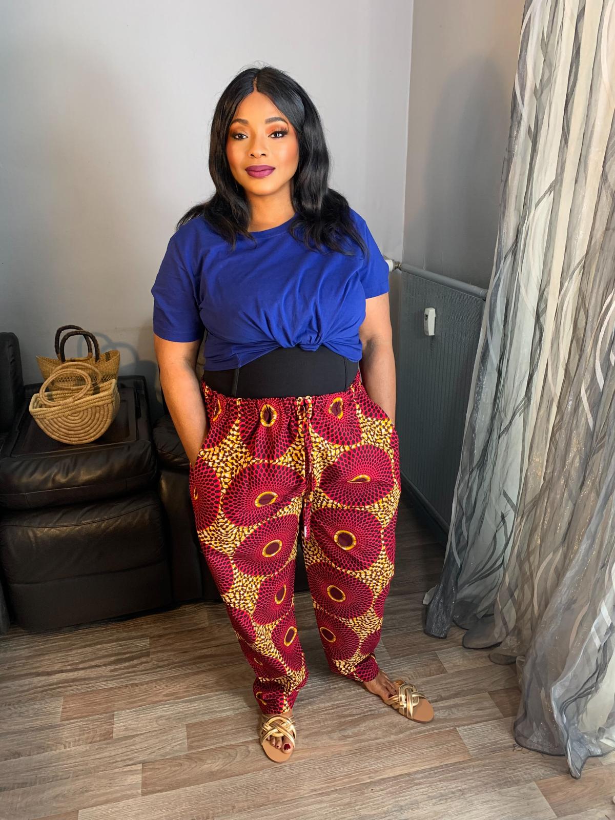 Pantalon Wax Mixte motifs : Disques Rouge