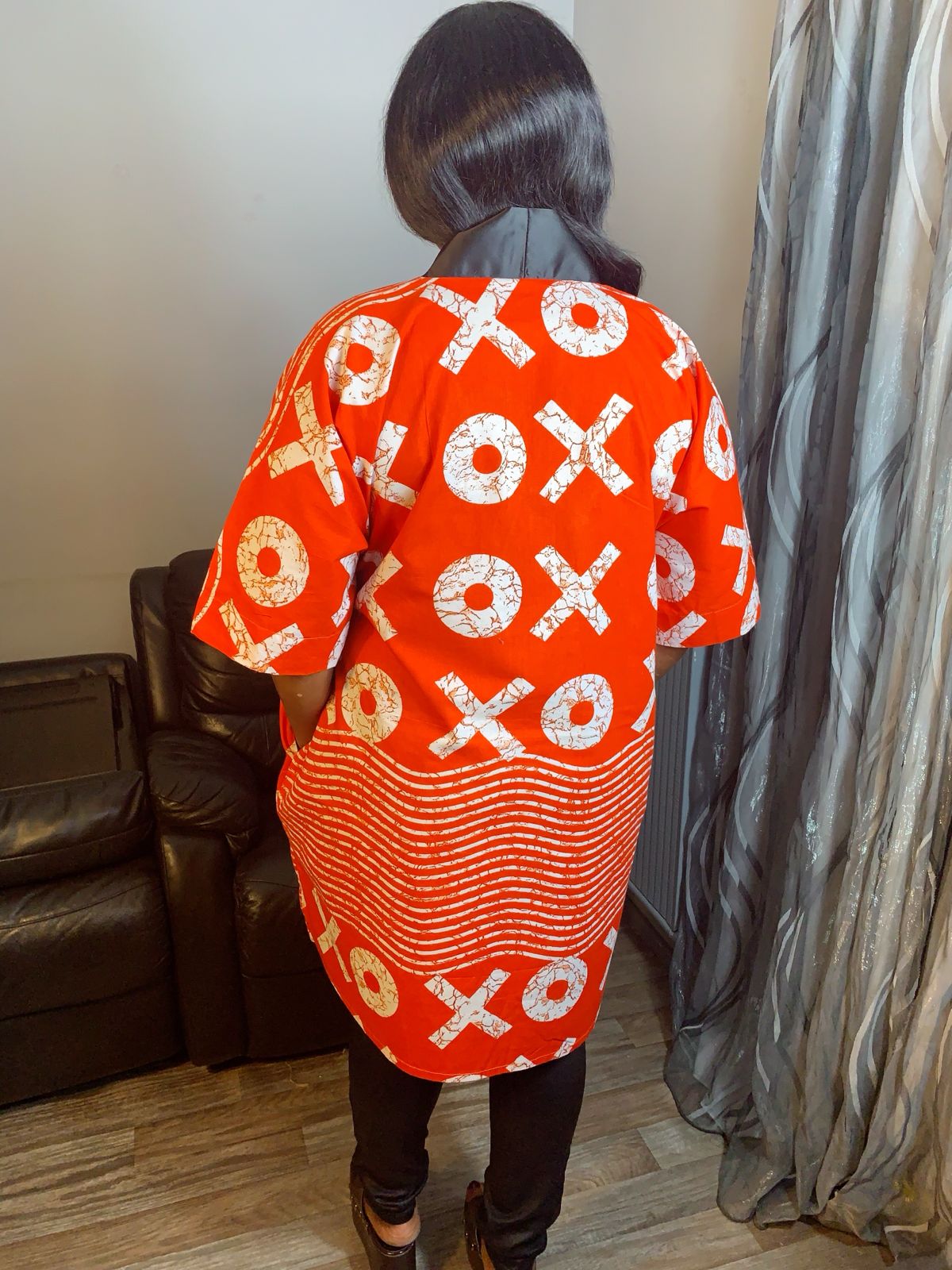 Robe Wax OX Duchesse Orange Wax Ankara 100%Coton