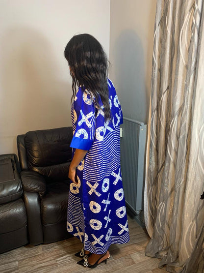 Robe Femme Kimono Wax" Wax Et  Duchesse " OX Tendance 100% Coton