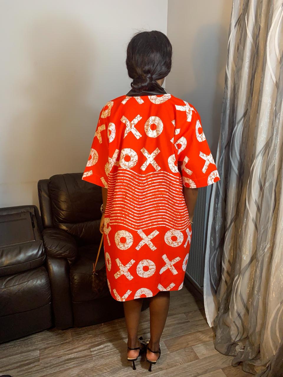Robe Wax OX Duchesse Orange Wax Ankara 100%Coton