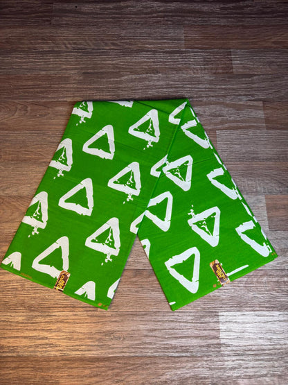 Tissus Wax Africain  Ankara , Wax Era Culture L'original 1 à 6 yards Wax Vert Blanc 100%Coton tendance