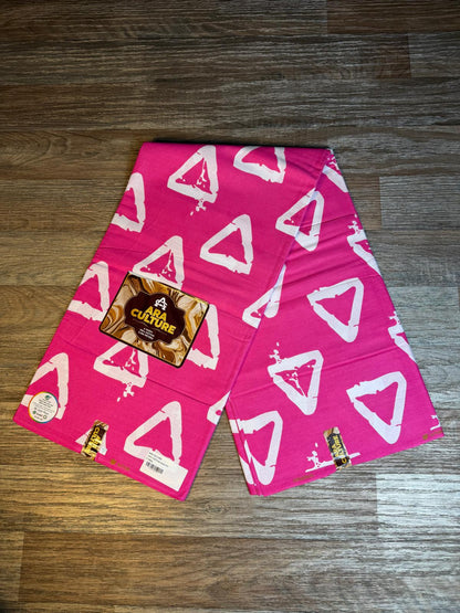 Tissus Wax Africain  Ankara , Wax Era Culture L'original 1 à 6 yards Rose Blanc 100% Coton Tendance
