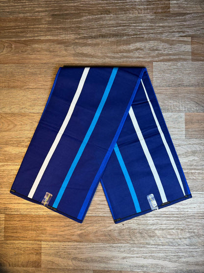 Tissus Wax Africain  Wax Ankara "Wax  Moonlight  L'original 1 à 6 yards Rayures Bleu"  Marine 100%Coton Tendance