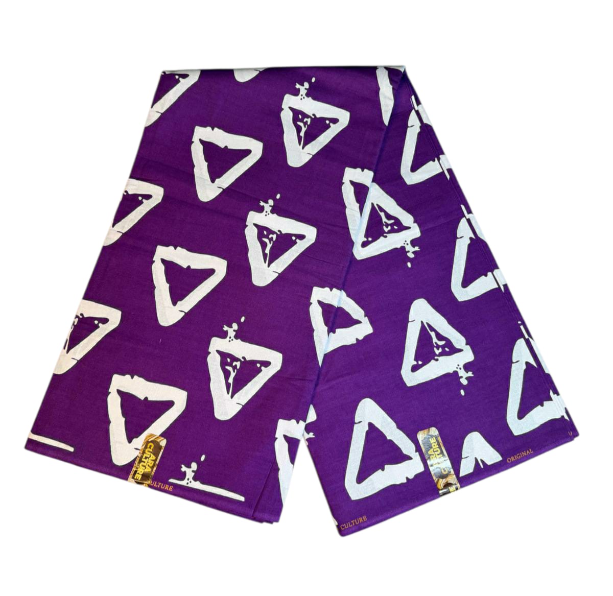 Tissus Wax Africain Ankara , Wax Era Culture L'original  1 à 6 yards  Violet Blanc 100%Coton Tendance