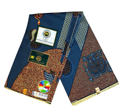 Afrikanische Wachsstoffe, 100 % Baumwolle, Ankara, 1 bis 6 Yards, Wax Hitarget Authentic Collection
