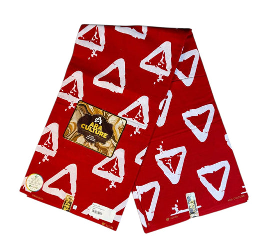 Tissus Wax Africain Ankara , Wax  Era Culture L'original 1 à 6 yards Bordeaux Blanc 100% Coton Tendance