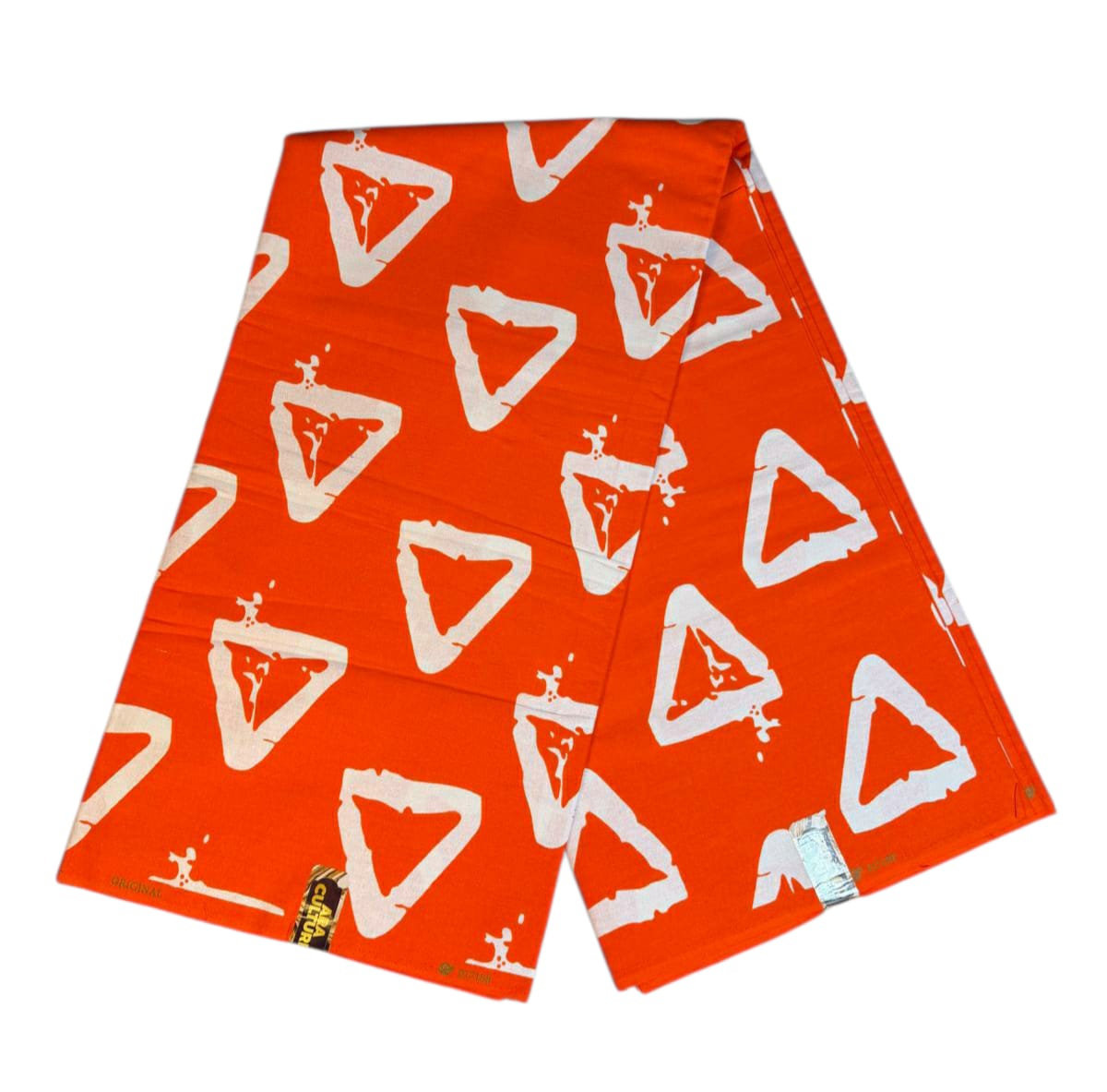 Tissus Wax Africain Ankara , Wax Era Culture L'original 1 à 6 yards Orange Blanc 100% Coton Tendance