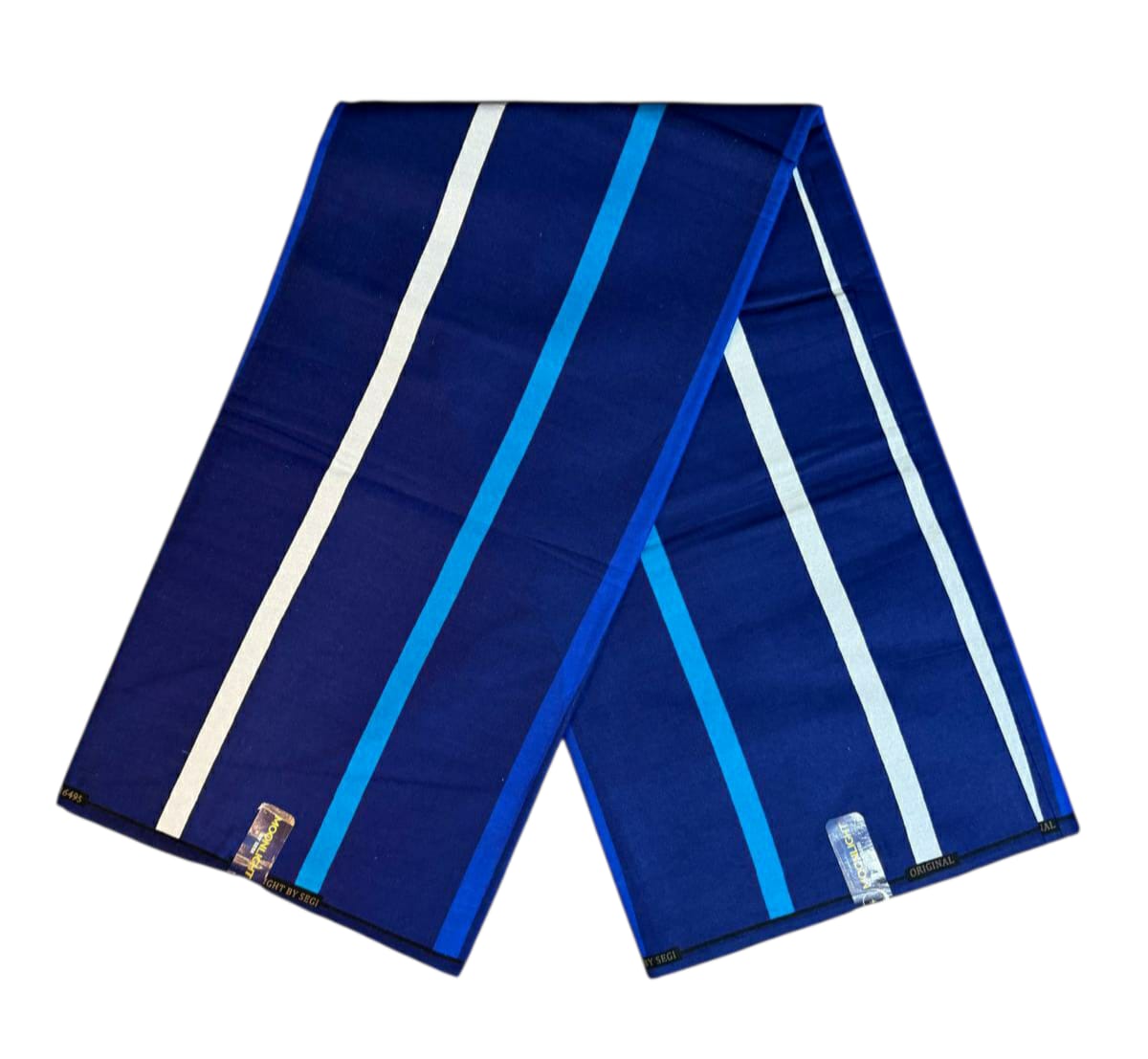 Tissus Wax Africain  Wax Ankara "Wax  Moonlight  L'original 1 à 6 yards Rayures Bleu"  Marine 100%Coton Tendance