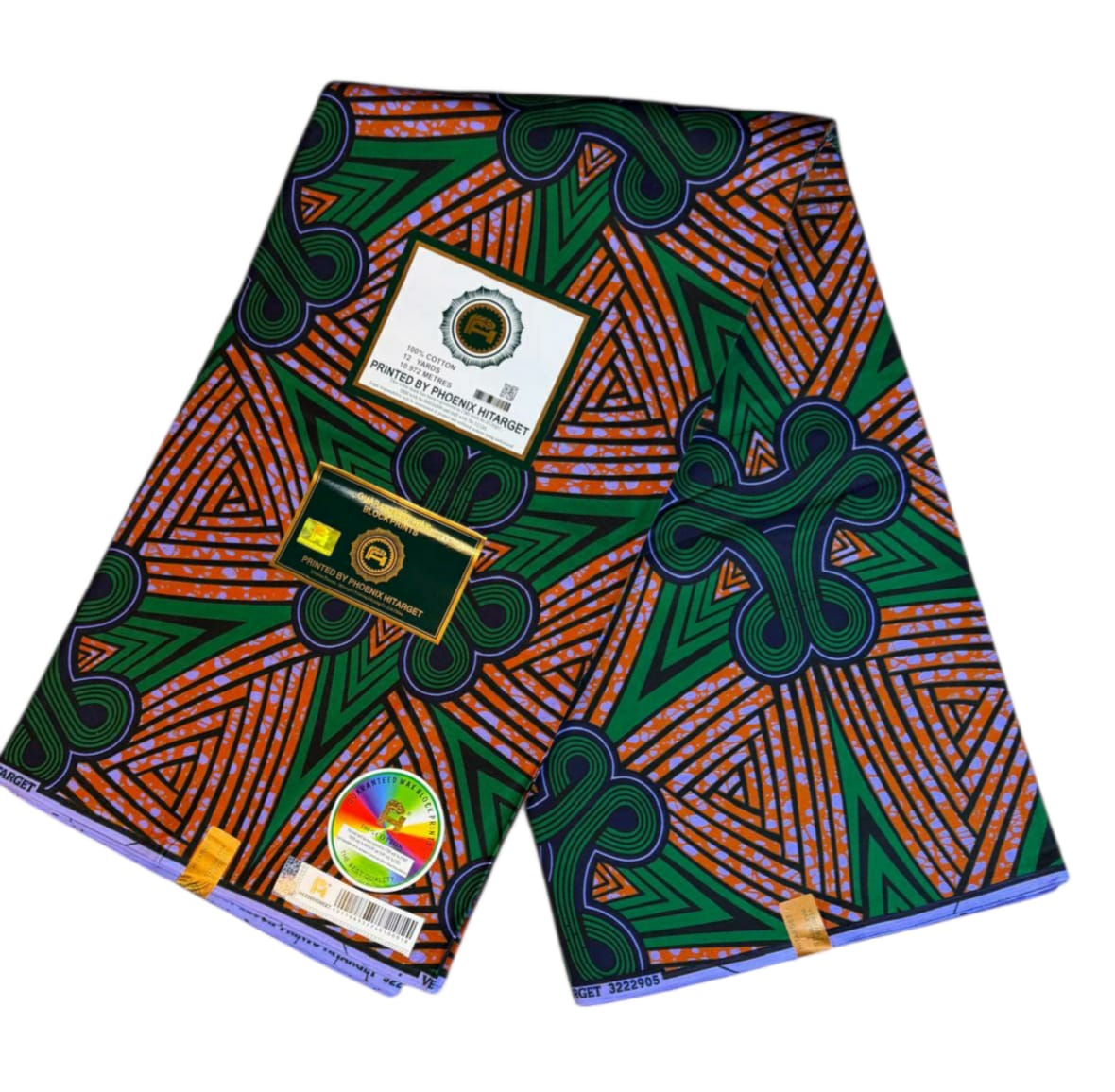 Afrikanische Wachsstoffe, 100 % Baumwolle, Ankara, 1 bis 6 Yards, Wax Hitarget Authentic Collection