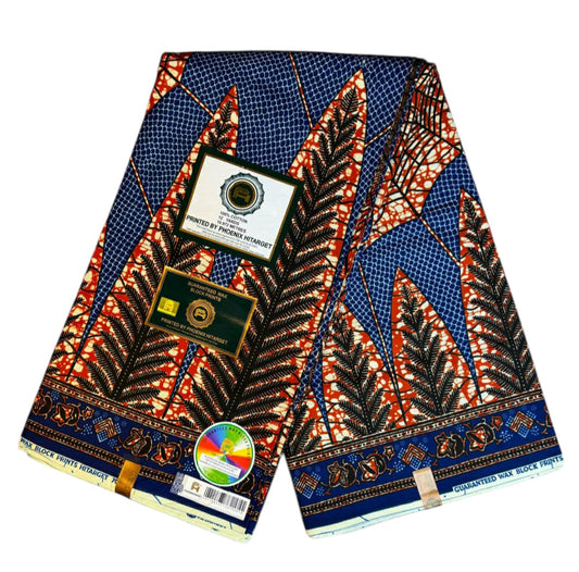 Afrikanische Wachsstoffe, 100 % Baumwolle, Ankara-Design, 1 bis 6 Yards, Wax Hitarget, authentisches Muster: Kollektion