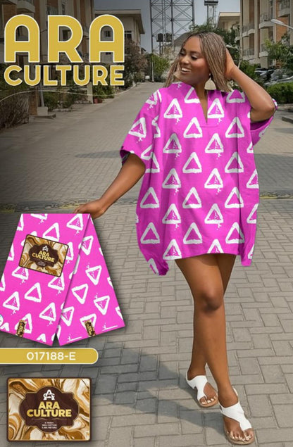 Tissus Wax Africain  Ankara , Wax Era Culture L'original 1 à 6 yards Rose Blanc 100% Coton Tendance