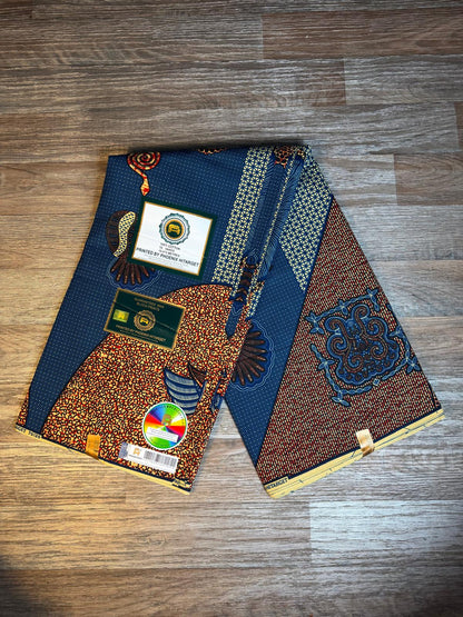 Afrikanische Wachsstoffe, 100 % Baumwolle, Ankara, 1 bis 6 Yards, Wax Hitarget Authentic Collection