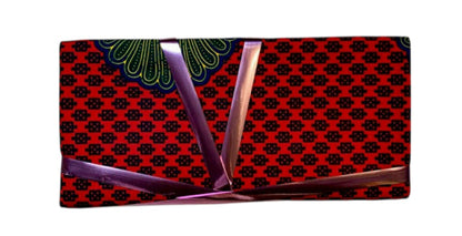 Robe Femme Wax Africain Wax Hitarget Robe Ovale Longue' Ankara Design Red Yellow' Avec Foulard ou sans Robe Maxi