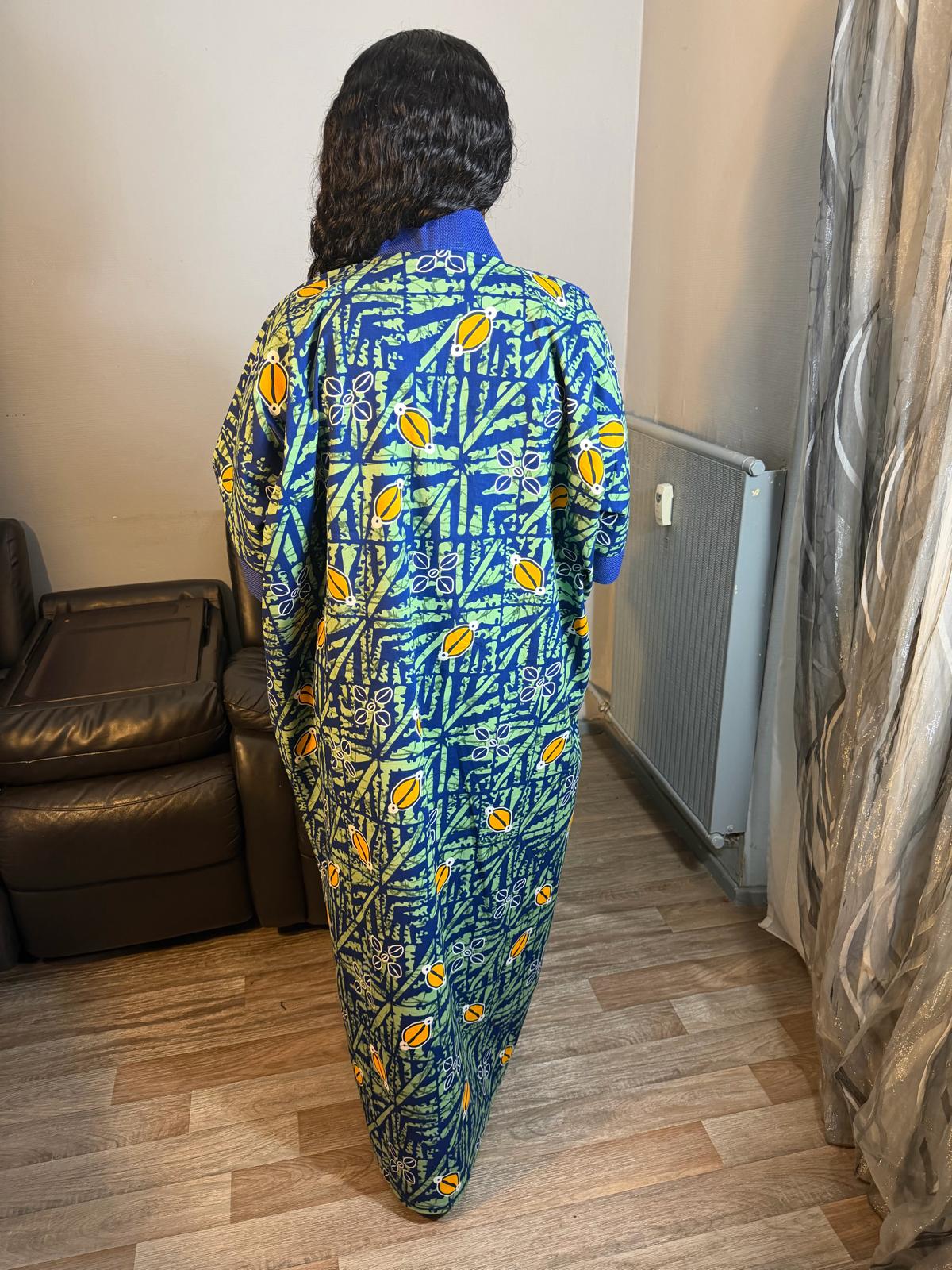 Robe Femme Longue Wax Africain Wax Et Duchesse Wax OX Ankara 100% Coton