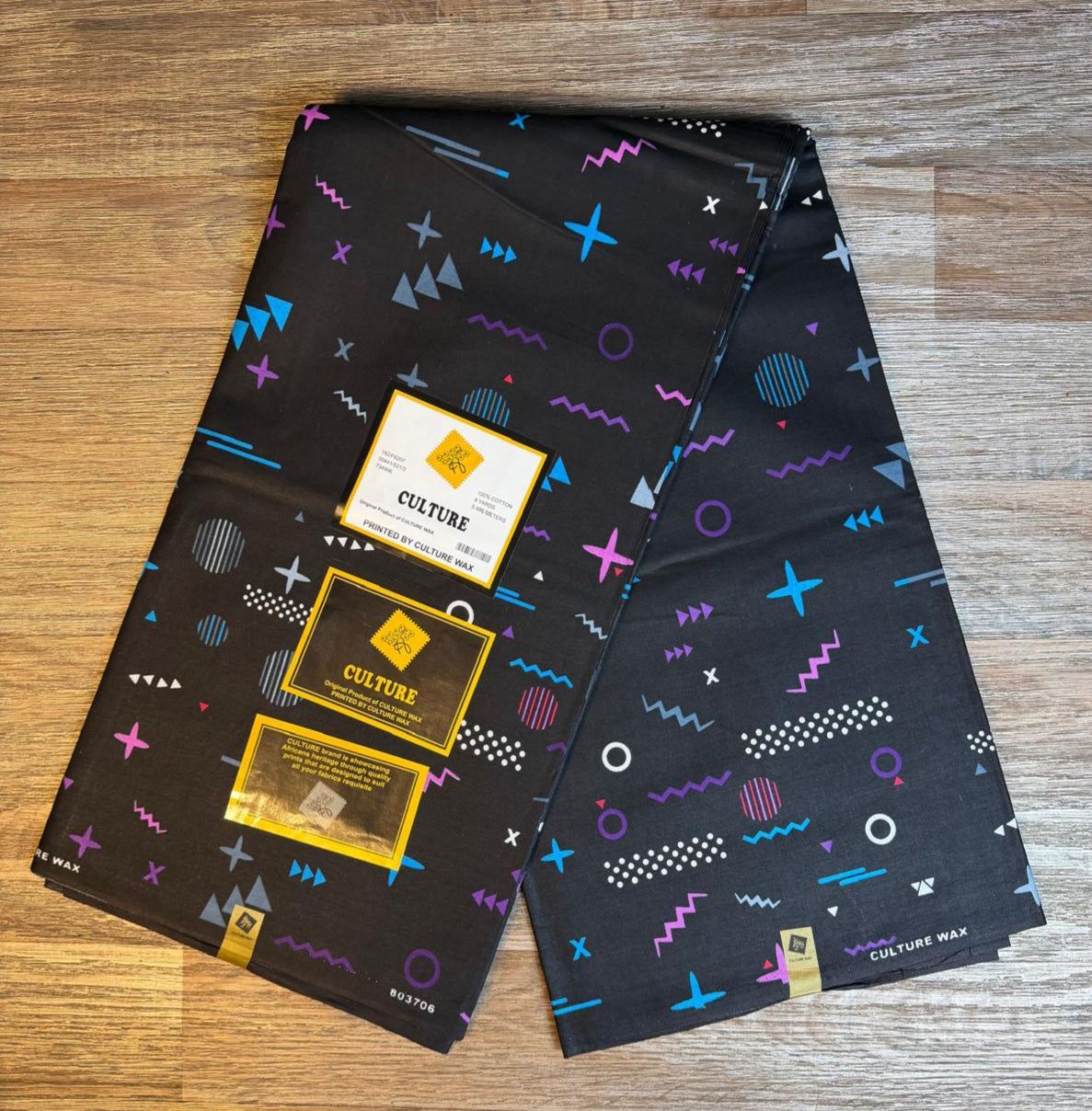 Tissus Wax Africain Ankara 1 à 6 yards Wax "Culture" 100% Coton