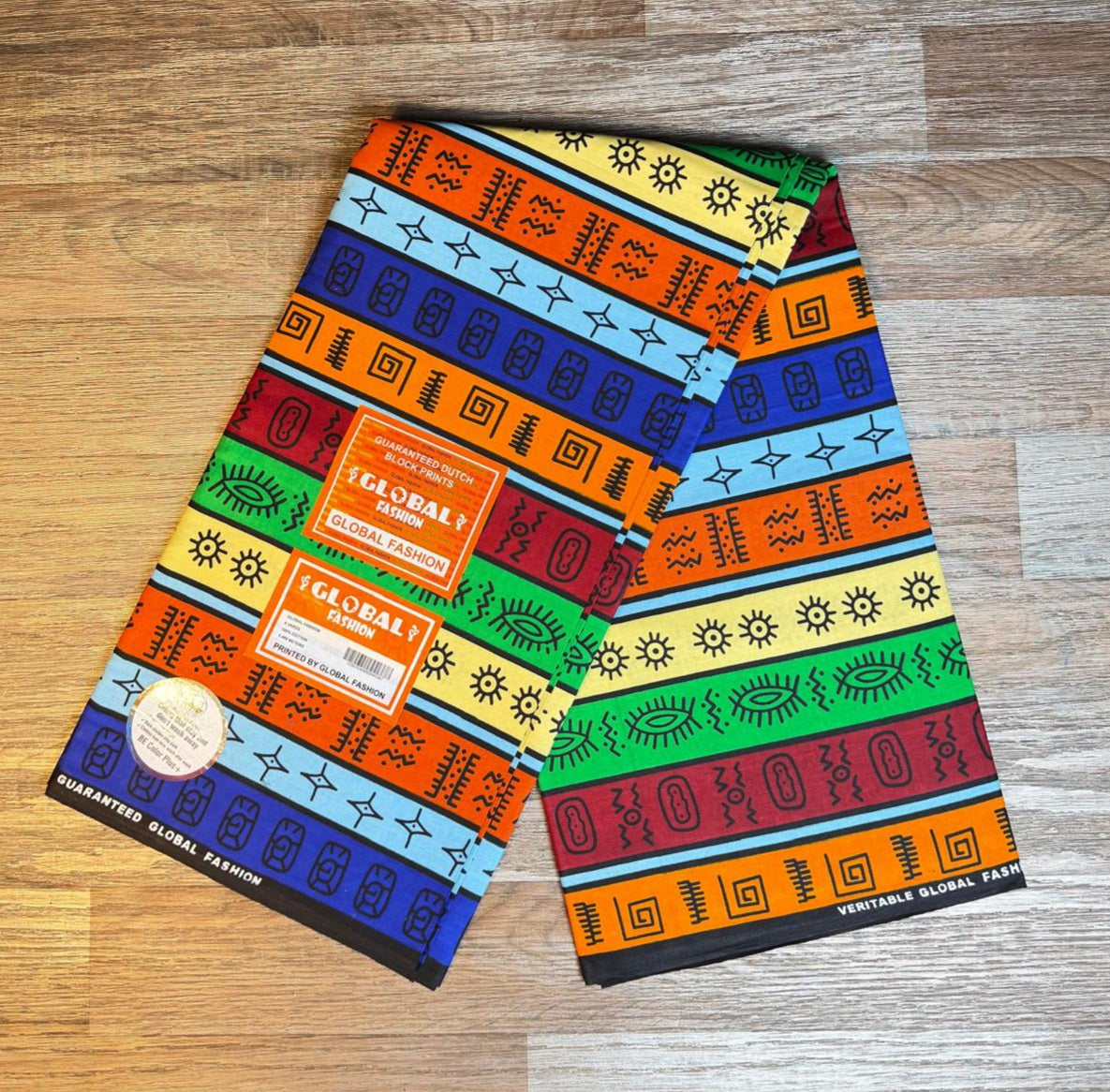Tissus Wax Africain Ankara 1 à 6 yards Wax "Global Fashion" 100% Coton